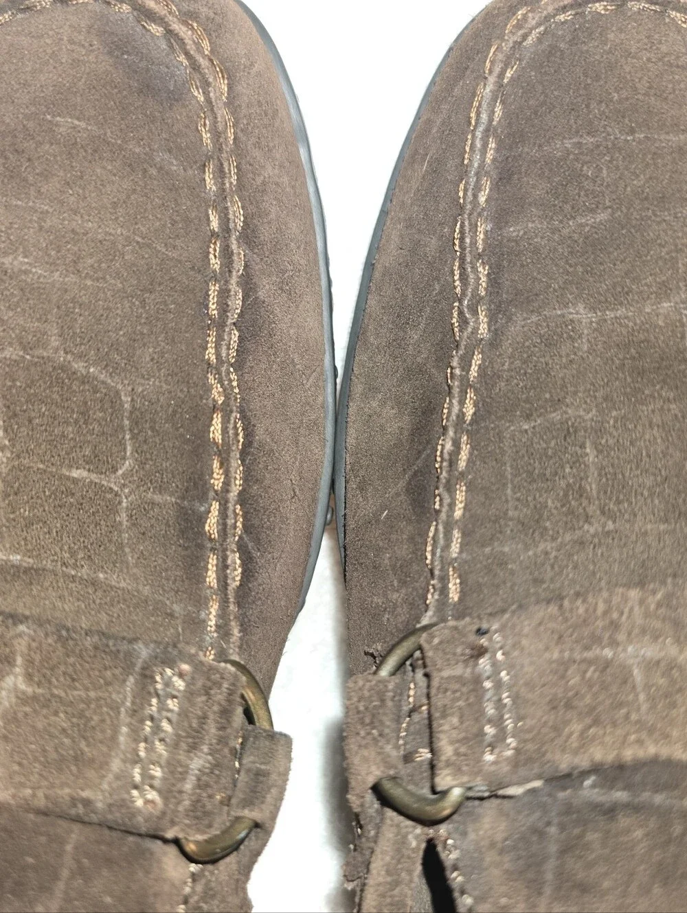 Born Women’s Dark Brown Suede Driving Loafers Shoes Size 9 M/W EUC